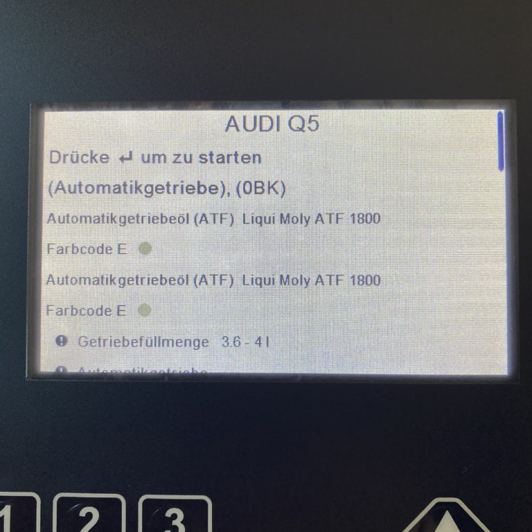 Getriebespülung Audi Q5 SQ5 8R mit ZF 8HP55 Getriebe