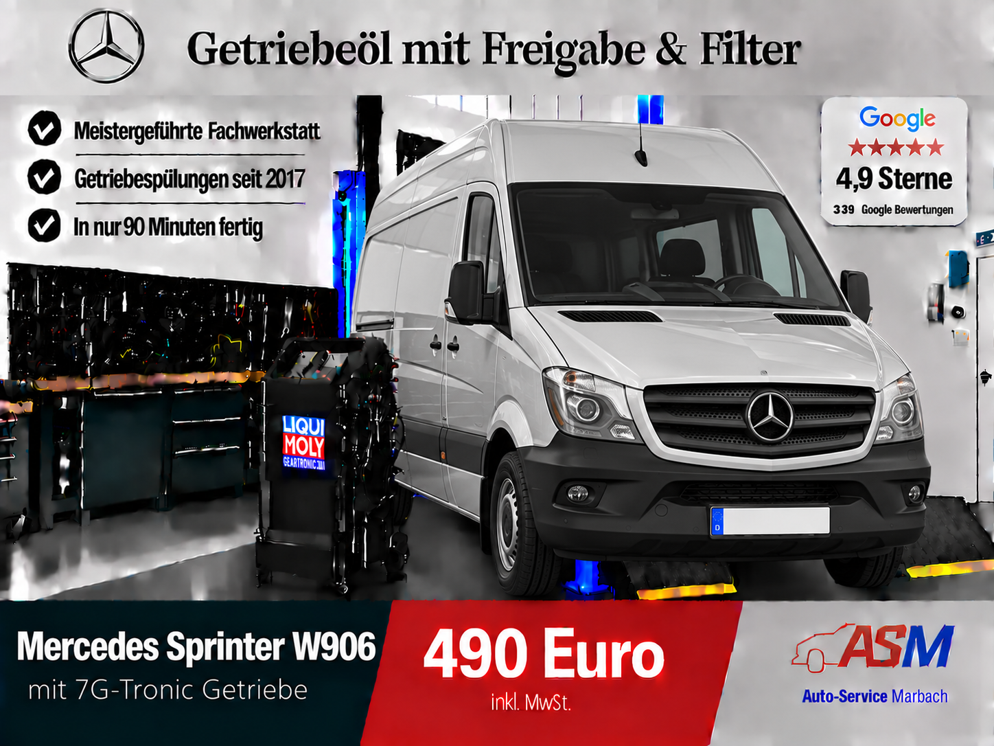 Getriebespülung Mercedes Sprinter W906 mit 7G-Tronic