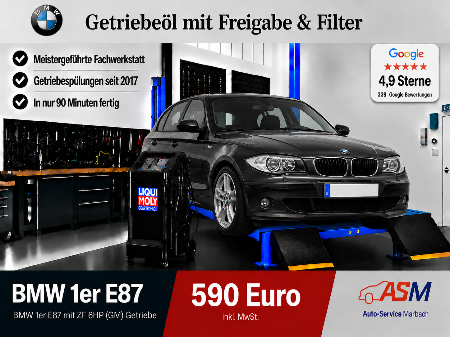 Getriebespülung BMW 1er E87 mit ZF 6HP & GM Getriebe