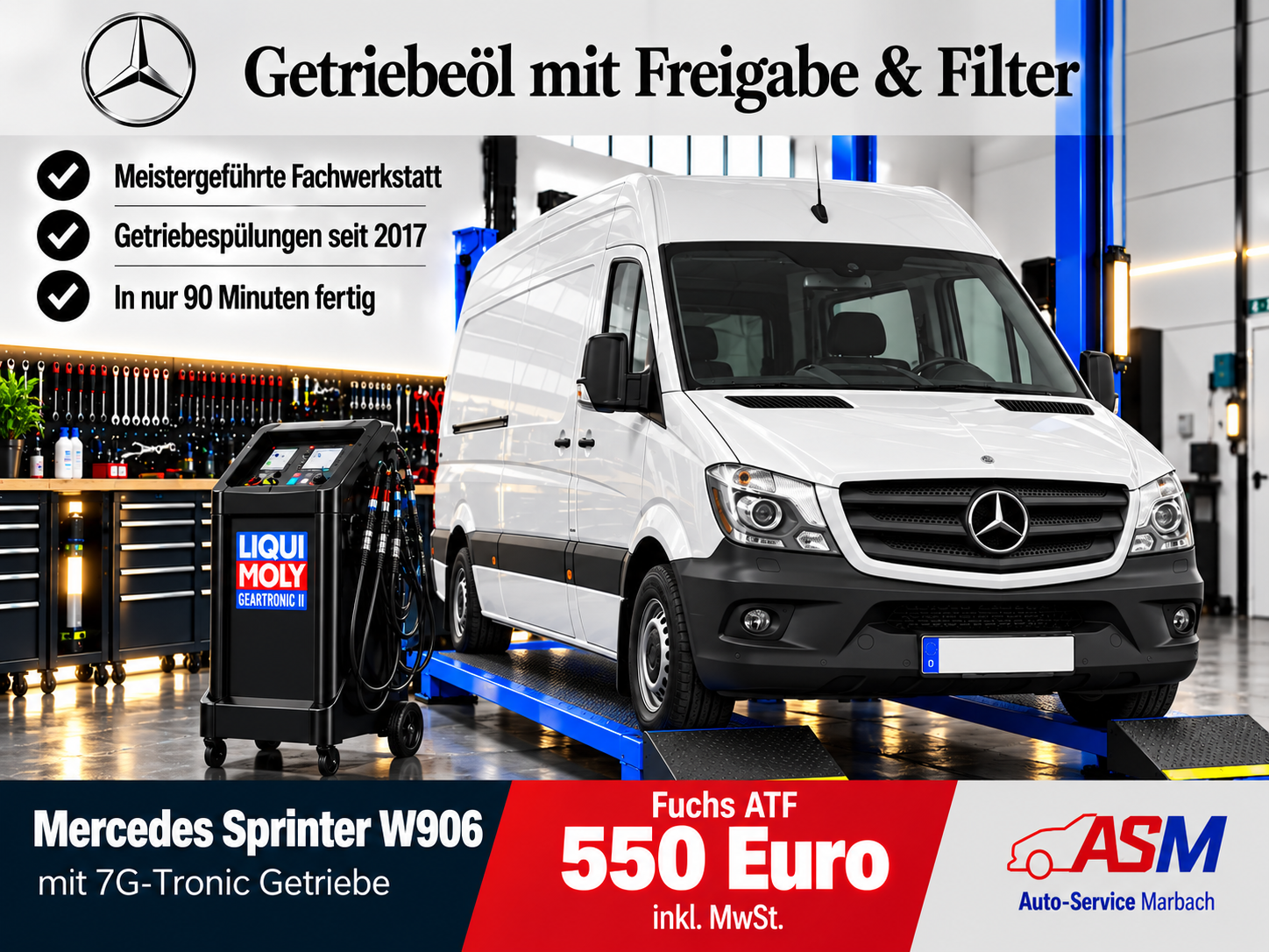 Getriebespülung Mercedes Sprinter W906 mit 7G-Tronic