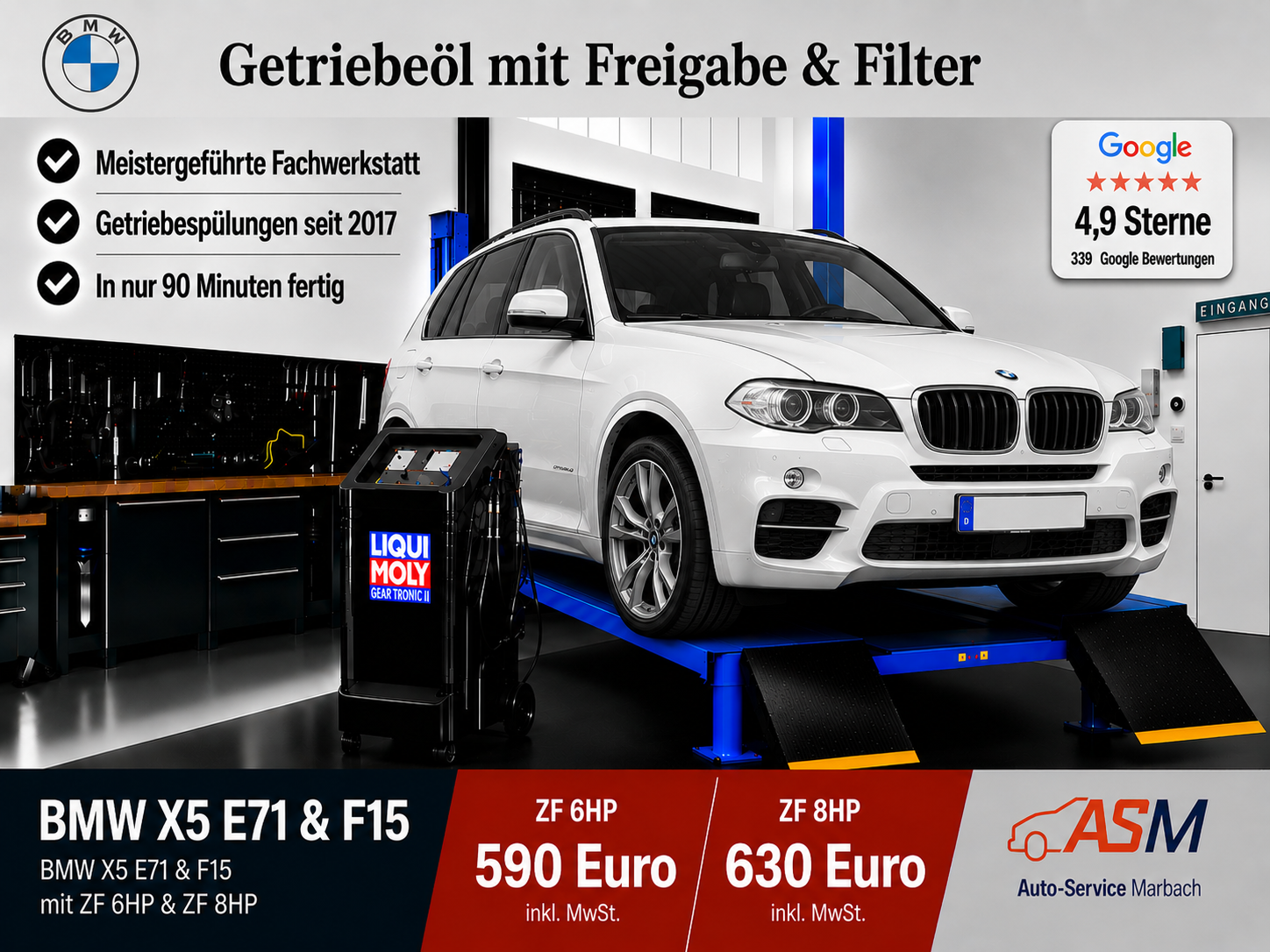BMW X5 E71 F15 Getriebespülung | ZF 6HP & 8HP Getriebe