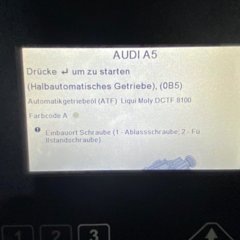 Getriebespülung Audi A7 4G mit 7 Gang S-Tronic DL501 