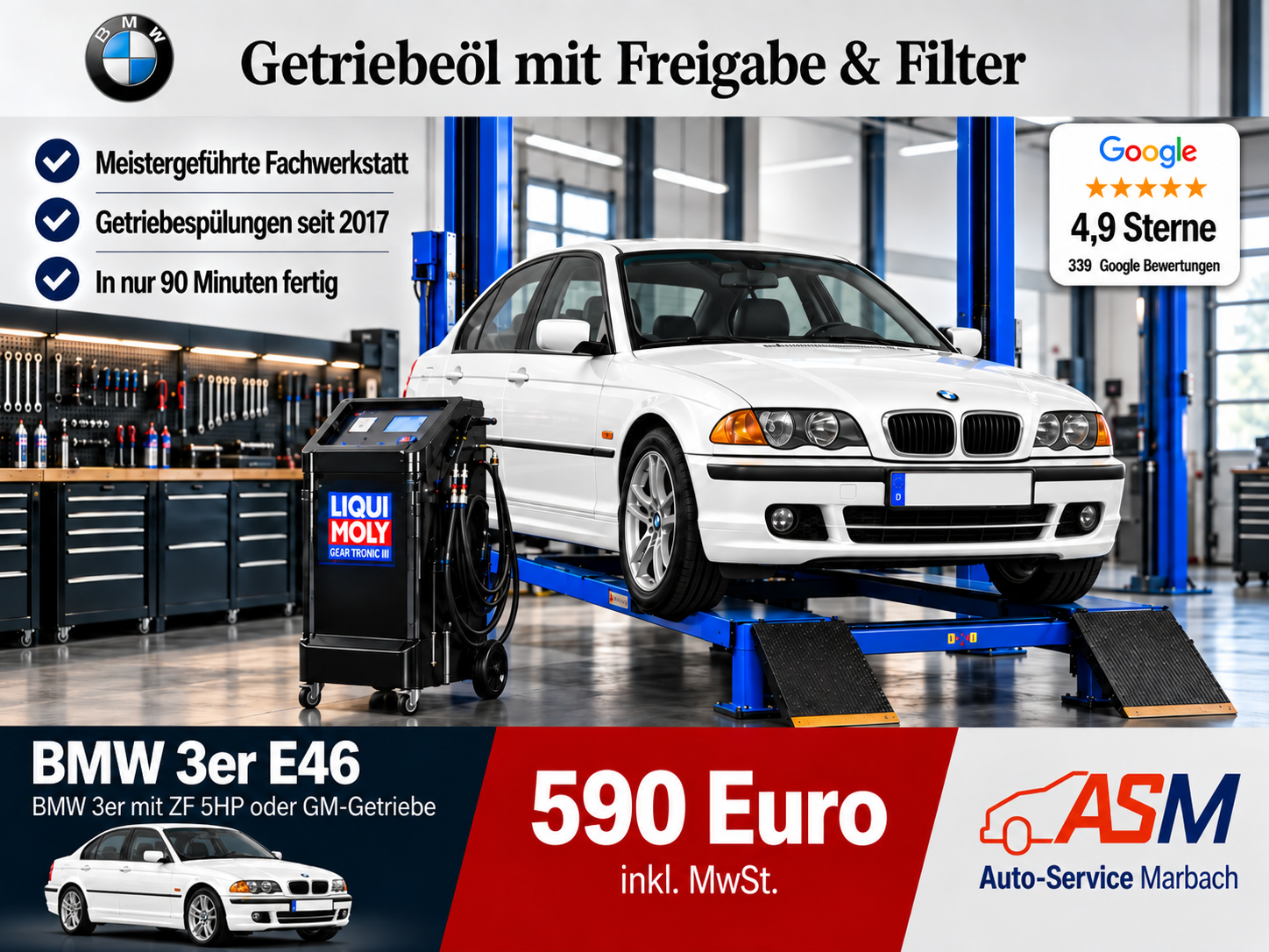 Getriebespülung BMW 3er E46 mit ZF 5HP & GM Getriebe