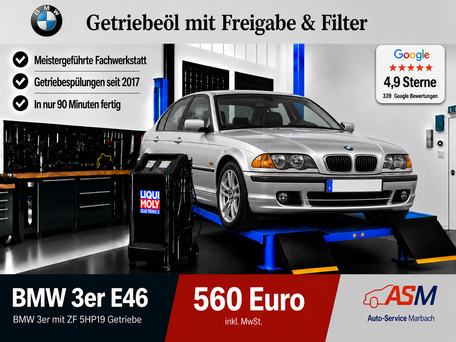 Getriebespülung BMW 3er E46 mit ZF 5HP19 Getriebe