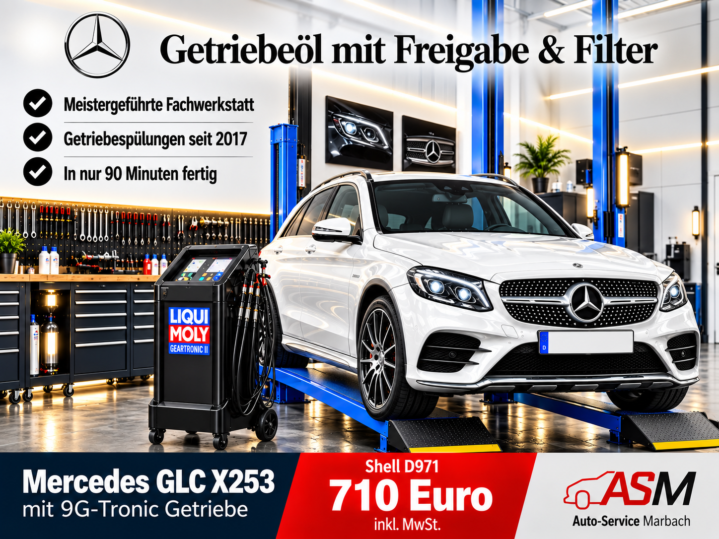 Getriebespülung Mercedes GLC X253 mit 9G Tronic Getriebe