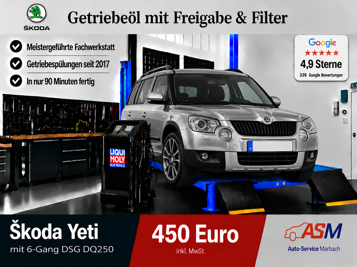 Getriebespülung Skoda Yeti mit 6 Gang DSG DQ250